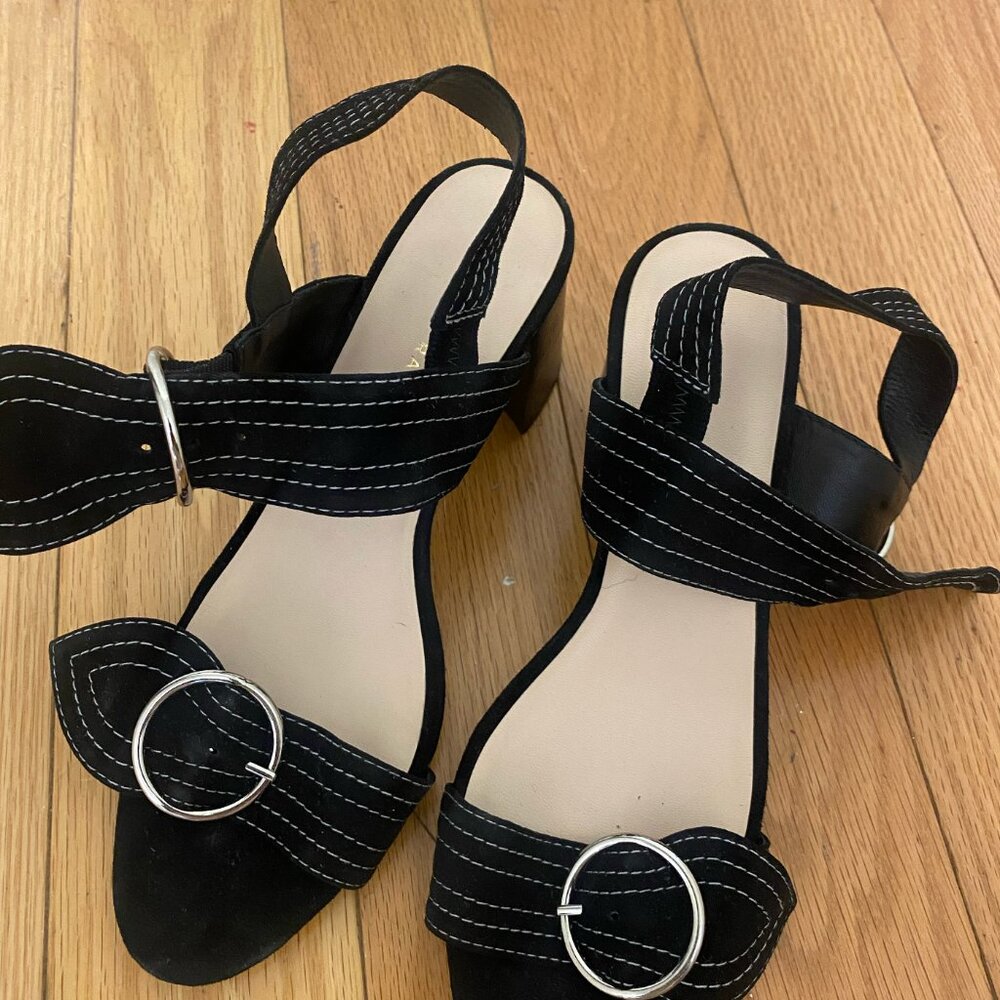 Loeffler Randall Suede Buckle Heels